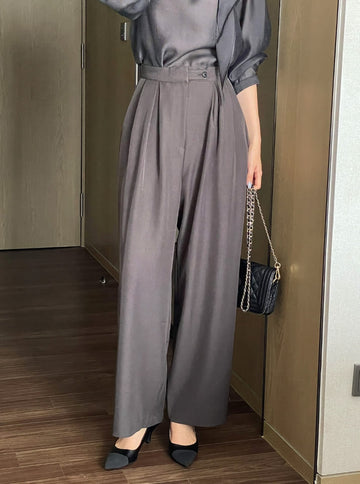 Berzel Pintuck Adjust Wide Slacks